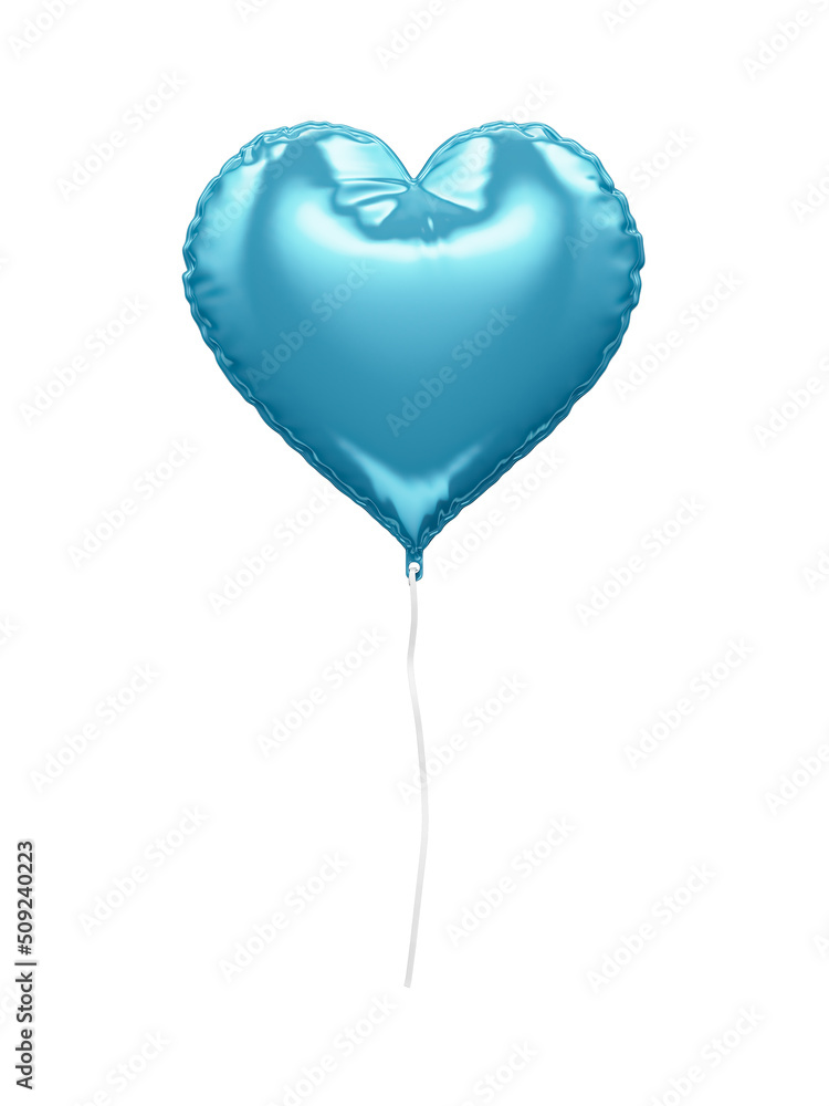 3d rendering of blue balloon on a white isolated backgorund 3d rendering of blue balloon on a white isolated backgorund