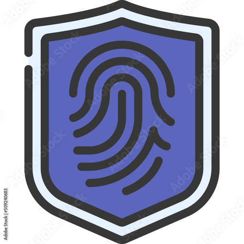 Thumb Print Shield Icon