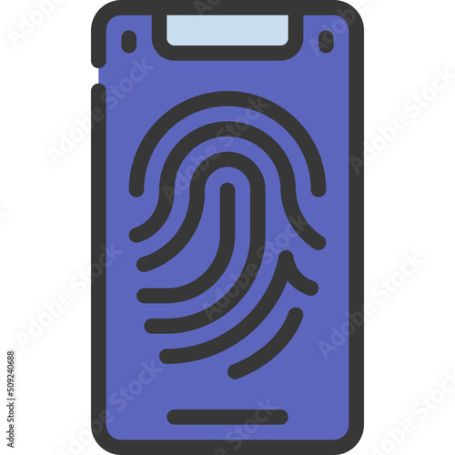 Mobile Thumb Print Icon