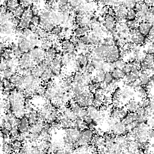 Seamless pattern with abstract spots. Monochrome Neurography shapes texture