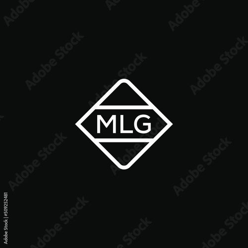 MLG 3 letter design for logo and icon.MLG monogram logo.vector illustration with black background. photo