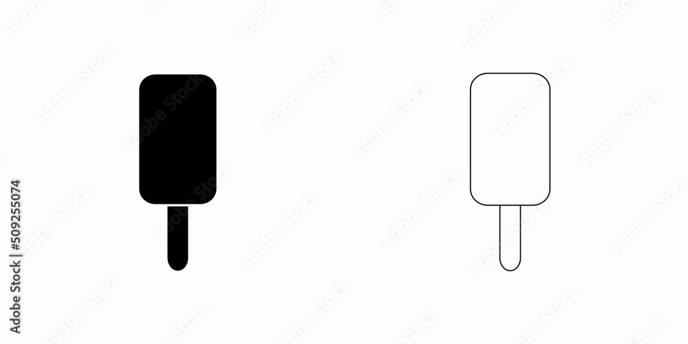 Popsicle vector icon isolated on white background.
Popsicle vector icon isolated on white background.