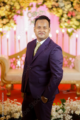 portrait of a businessman in a park