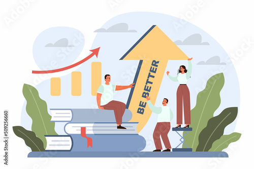 Be better concept. Self-improvment idea. Personal and business