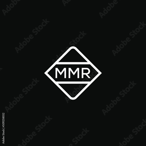 MMR 3 letter design for logo and icon.MMR monogram logo.vector illustration with black background. photo