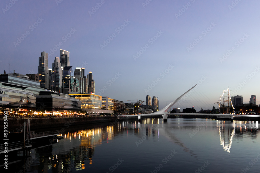 city skyline in puerto madero