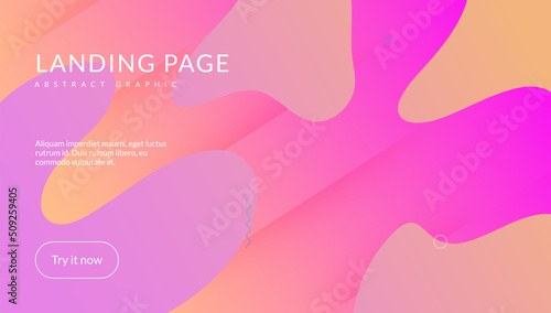 Neon Background. Dynamic Cover. Wavy Landing Page. Creative Maga