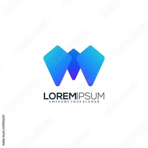 Free Download Letter M modern Gradient abstract colorful logo - GFXLoad