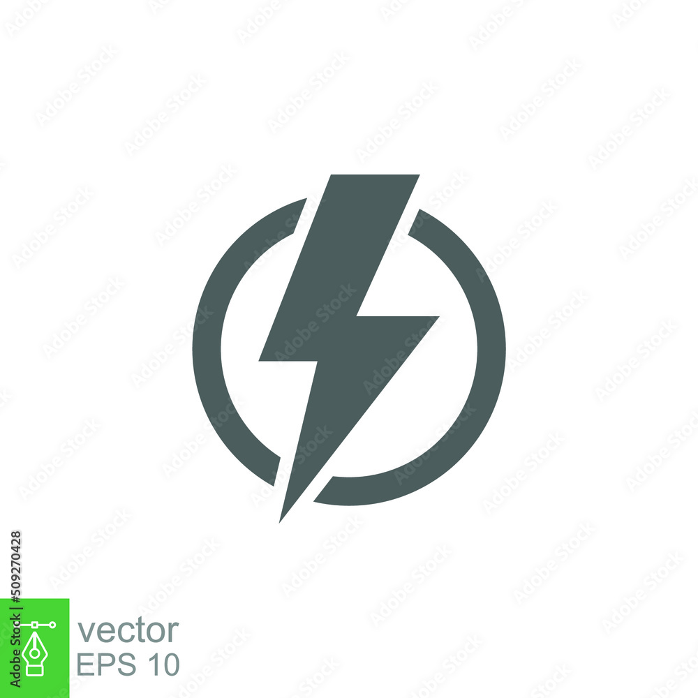 Power icon. Lightning, bolt, energy and thunder electric concept. Vector illustration isolated. EPS 10. Power icon. Lightning, bolt, energy and thunder electric concept. Vector illustration isolated. EPS 10.