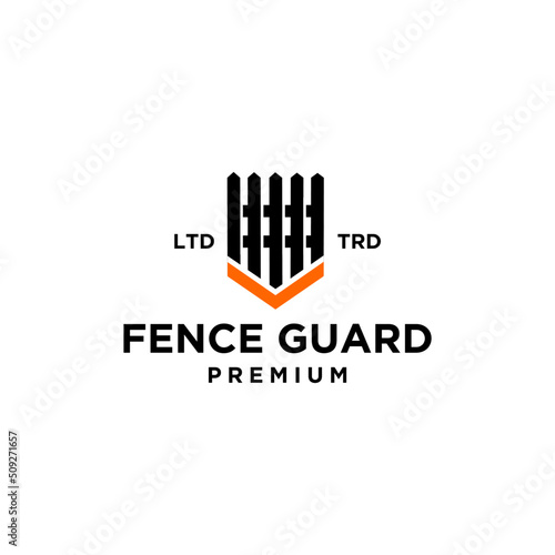 fence guard vector logo design