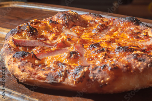 Wallpaper Mural Homemade Italian pizza with natural fermentation, various flavors among them pastrami, bacon and pulled pork,pizza concept Torontodigital.ca