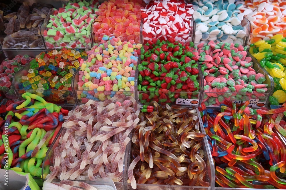 Fototapeta premium Candy store in Jerusalem, Israel