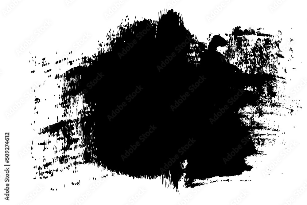 Ink paint brush stain. Brush texture. Grunge texture. Vector illustration. Stock image. 