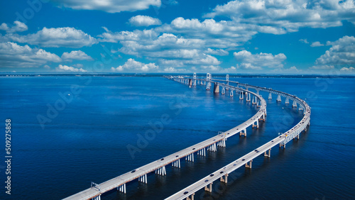 Two bridges connecting Annapolis, MD and Kent Island in Maryland © Seong