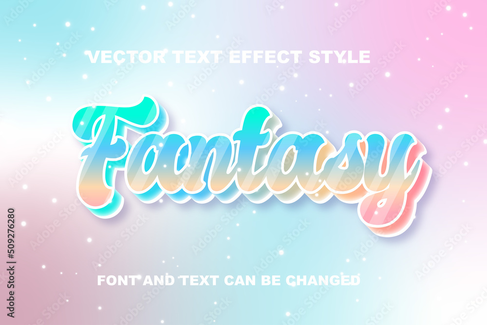 fantasy pastel holographic color 3d editable text effect font style template banner poster background wallpaper banner poster flyer