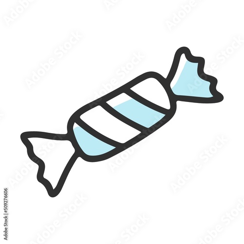 Delicious candy, healthy and unhealthy nutrition. Cartoon vector isolated on white background. Good vs bad choice