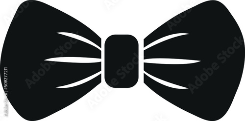 Bow tie icon. Black formal male neck tie symbol isolated on white background. Vector illustration..eps