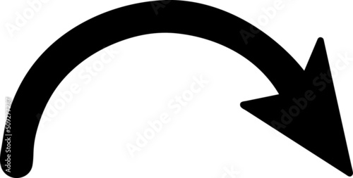 curved arrow icon, vector illustration right side.eps
