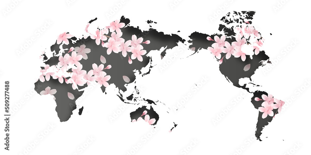 桜 春 世界 地図 桜 春 世界 地図