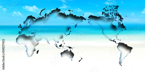 海　波　世界　地図