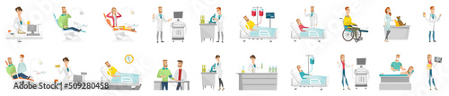Medical clinic and hospital.