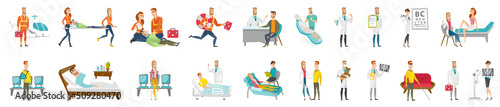 Hospital healthcare and paramedics.