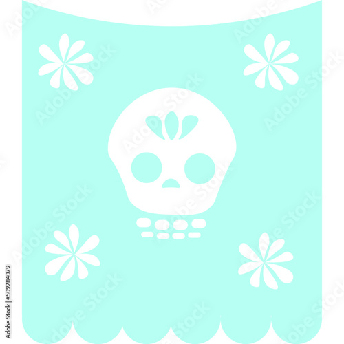 DÍA DE MUERTOS,PAPEL PICADO,PAPEL PICADO SIN FONDO,PAPEL AZUL,FIESTA MEXICANA.