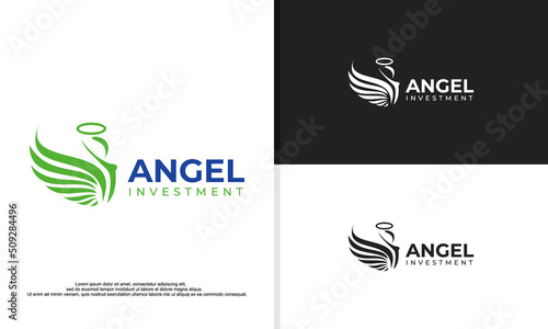 logo illustration vector graphic of angel investment. suitable for investment, financial company, etc.