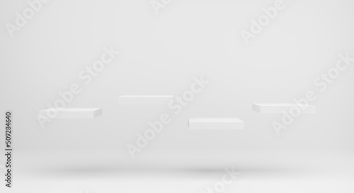 3D rendering white model display stand