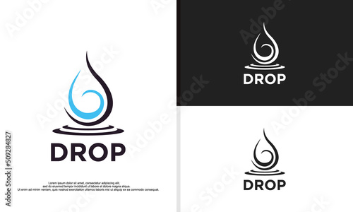 water drop logo design illustration