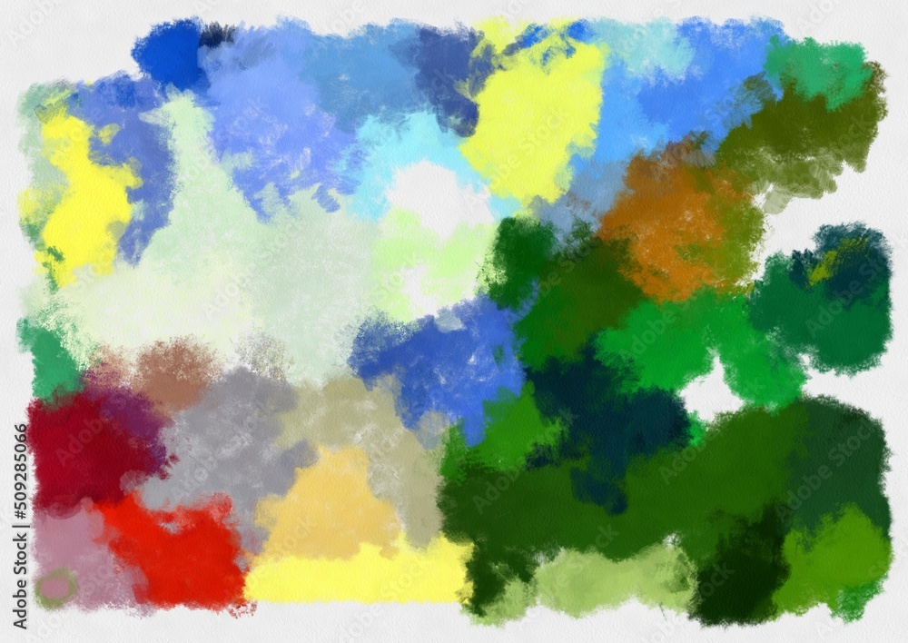Obraz premium Illustration style background image abstract pattern various vibrant colors watercolor style illustration impressionist painting.