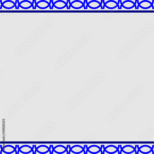 Seamless pattern vector in the form of blue border decoration and gray 