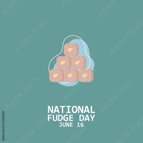 Fudge Vector Icon. Design Concept
National Fudge Day, suitable for social media post templates, posters, greeting cards, banners, backgrounds, brochures. vector illustration