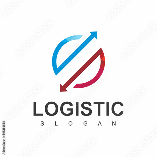Logistic Logo Template, Expedition And Transportation Business Icon