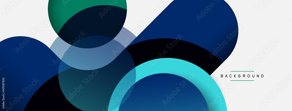 Creative geometric wallpaper. Minimal abstract background. Circles composition vector illustration for wallpaper banner background or landing page Creative geometric wallpaper. Minimal abstract background. Circles composition vector illustration for wallpaper banner background or landing page