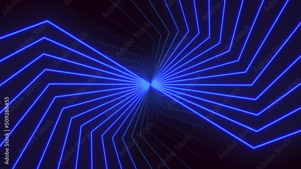 Neon blue spiral lines pattern on dark black space, abstract corporate, business and club style background Neon blue spiral lines pattern on dark black space, abstract corporate, business and club style background
