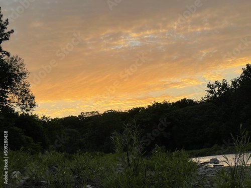 sunset in the mountains