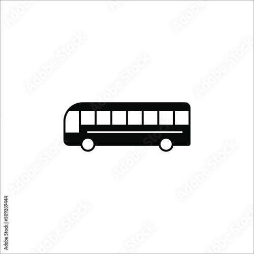 modern Bus, school bus, school transport icon on white background © NAPISAH
