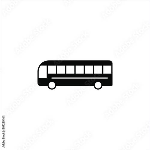 modern Bus, school bus, school transport icon on white background