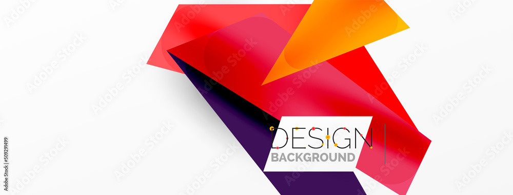 Obraz premium Background abstract overlapping shapes. Minimal composition vector illustration for wallpaper banner background or landing page