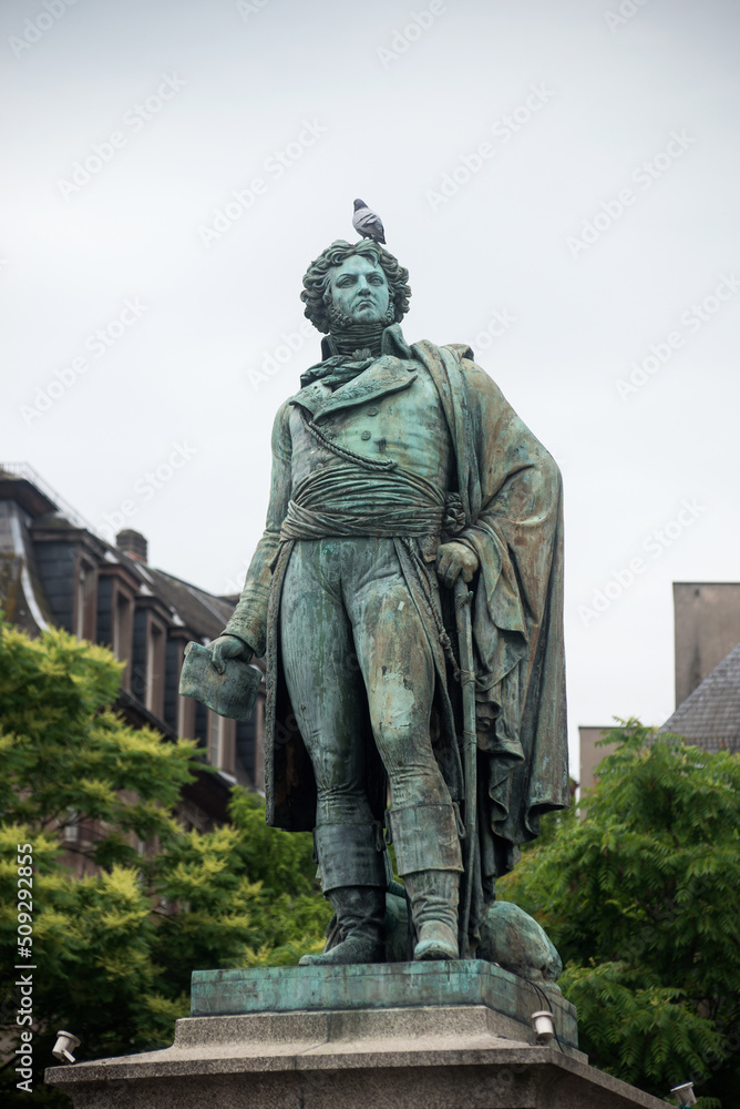 the bronze statue of Kleber in Strasbourg - France