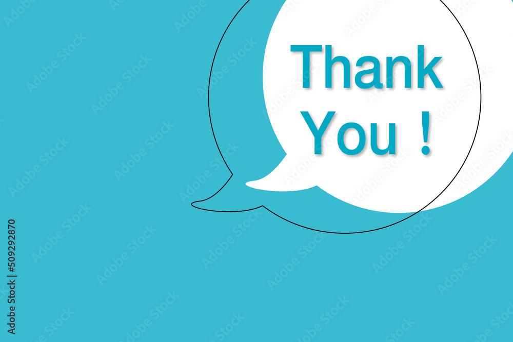 Thank you message in circle for card, presentation, business ...