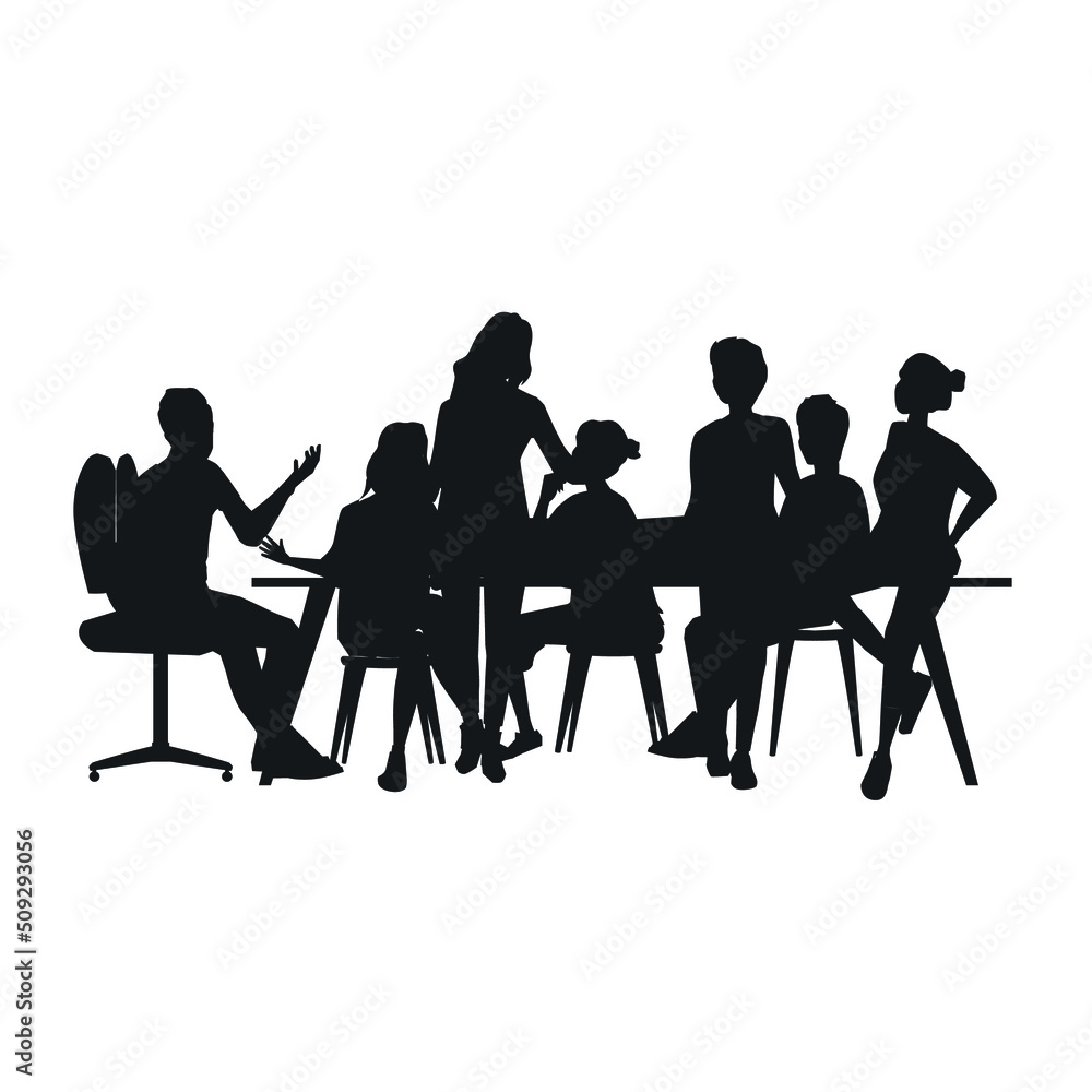 people, set of vector silhouettes people, set of vector silhouettes