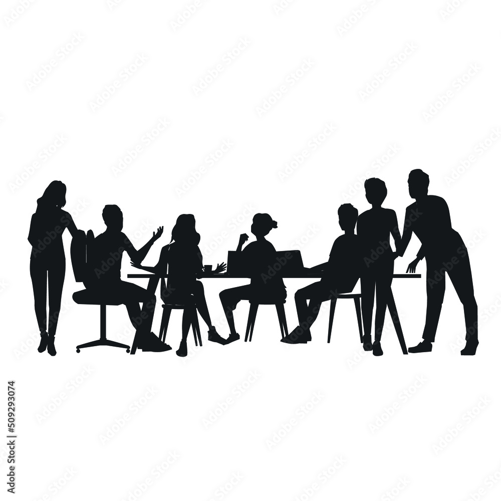 people, set of vector silhouettes people, set of vector silhouettes