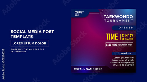 sports/championship/league/tournament theme social media post template