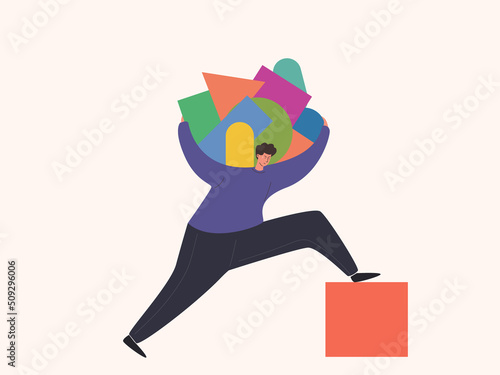 Overwhelmed. Burnout. Stress, overload, fatigue. Heavy work concept