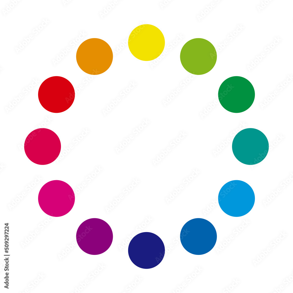 12色相環のイラスト素材(丸) hue circle 12色相環のイラスト素材(丸) hue circle
