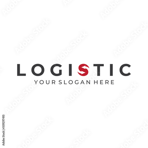 Logistics company vector logo, arrow icon logo, fast digital delivery logo. Using simple and easy logo vector editing.