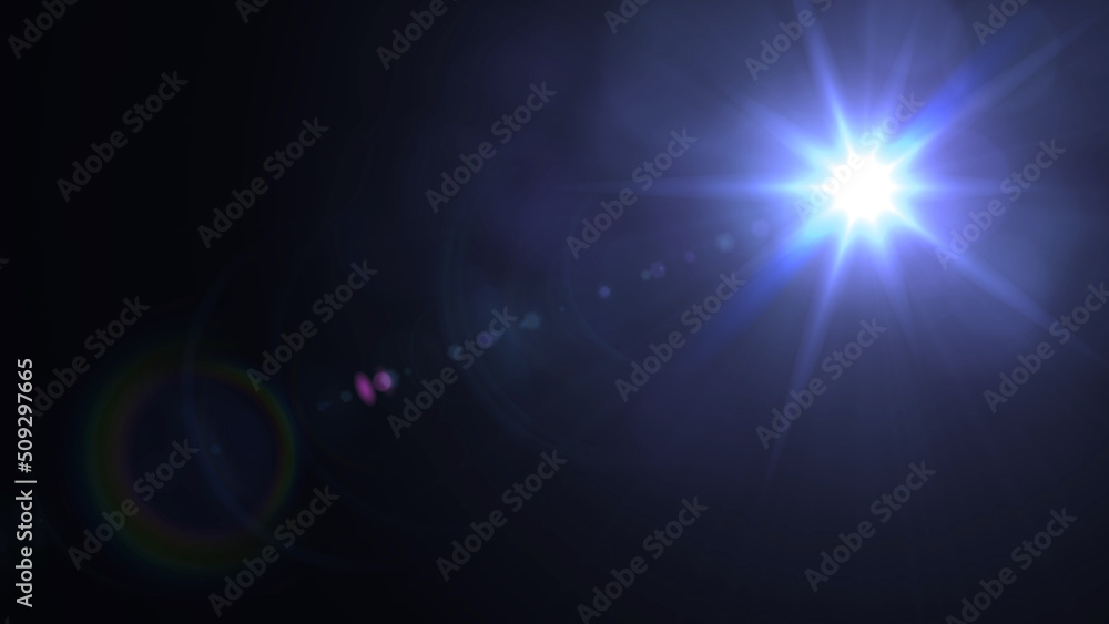 background with bright blue star with rays