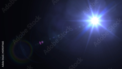 background with bright blue star with rays